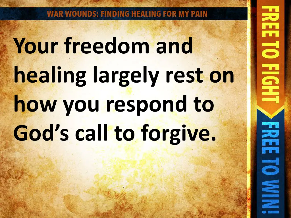 your freedom and healing largely rest