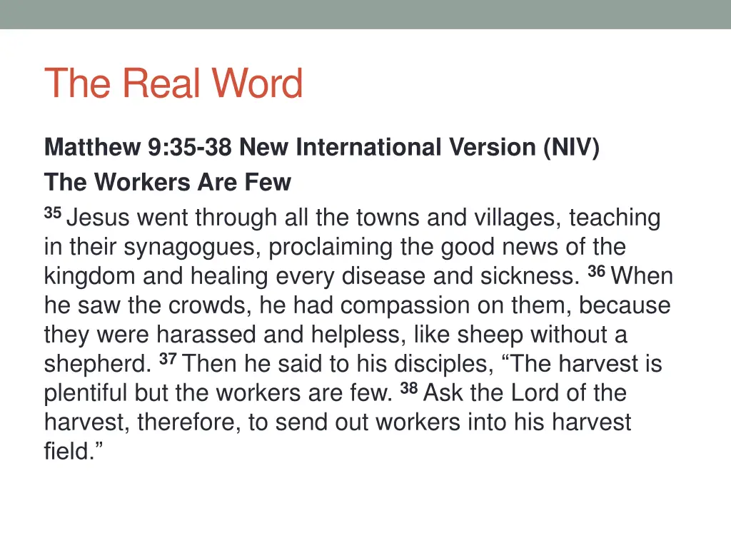 the real word