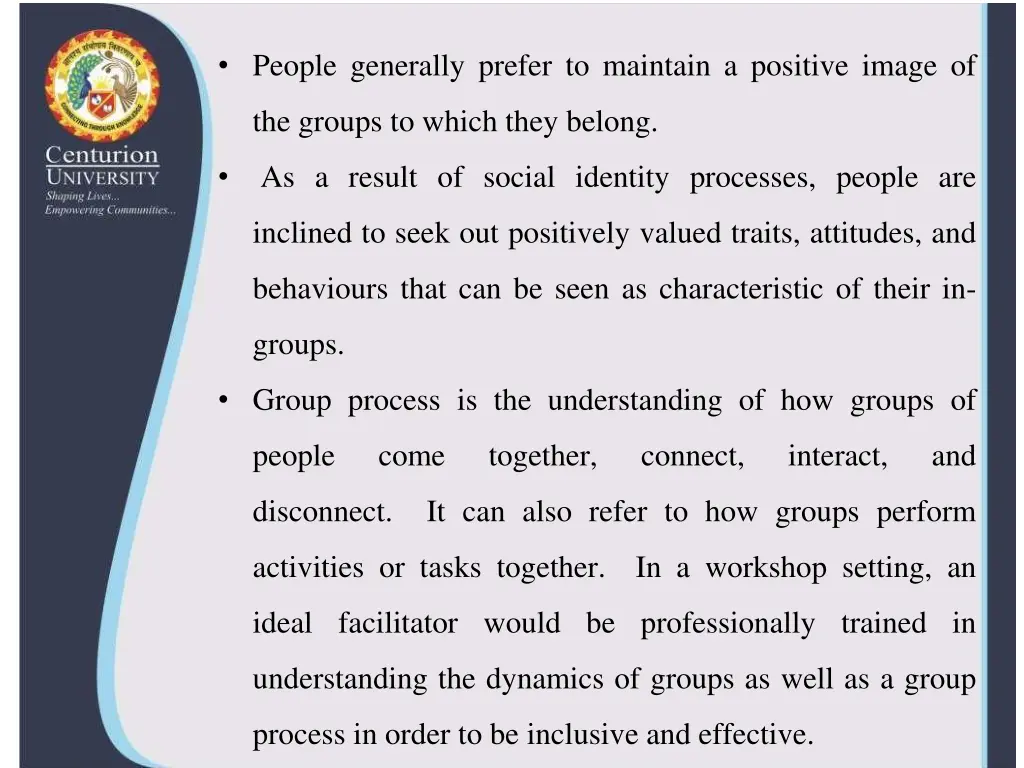 people generally prefer to maintain a positive