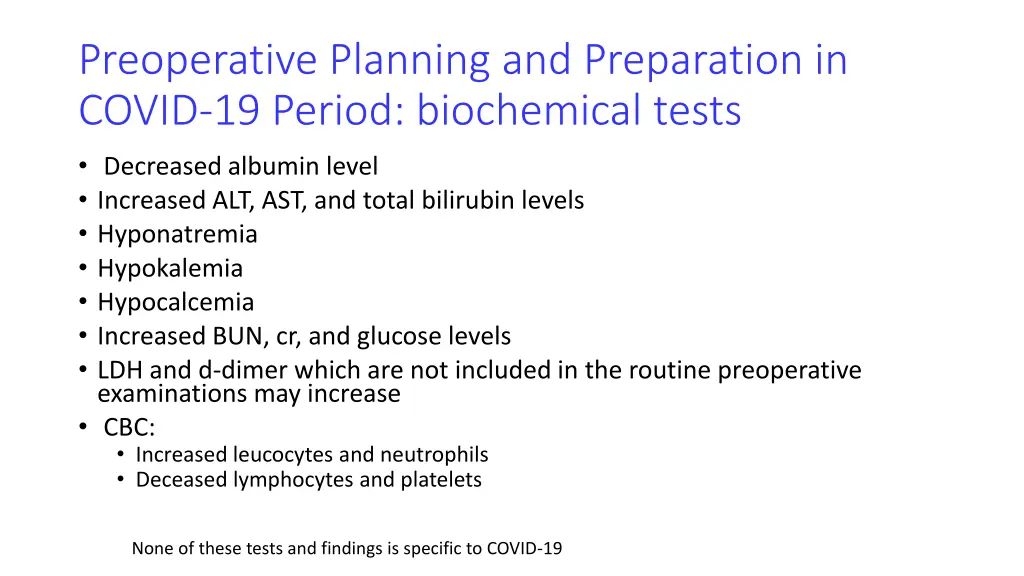 preoperative planning and preparation in covid 2