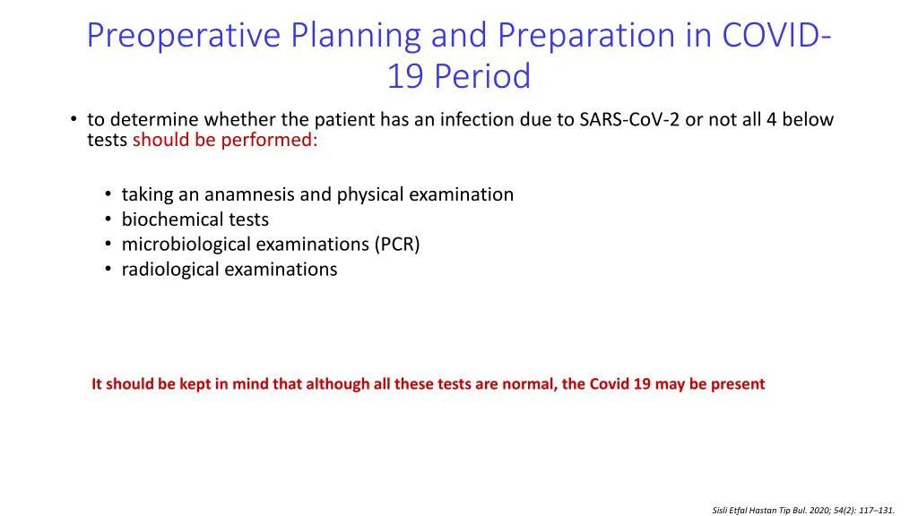 preoperative planning and preparation in covid