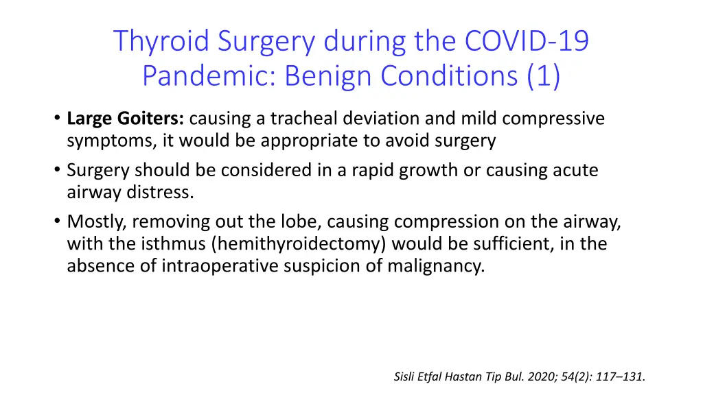 thyroid surgery during the covid 19 pandemic 1