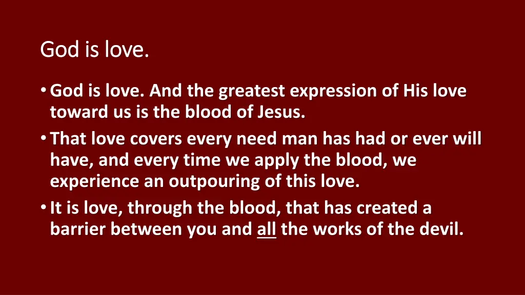god is love god is love