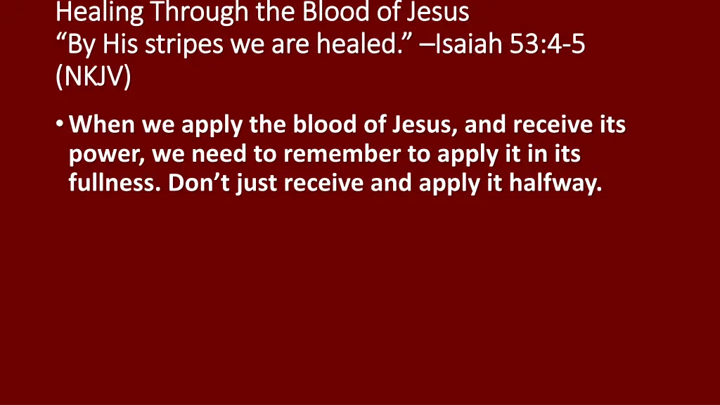 healing healing through the blood of jesus 2