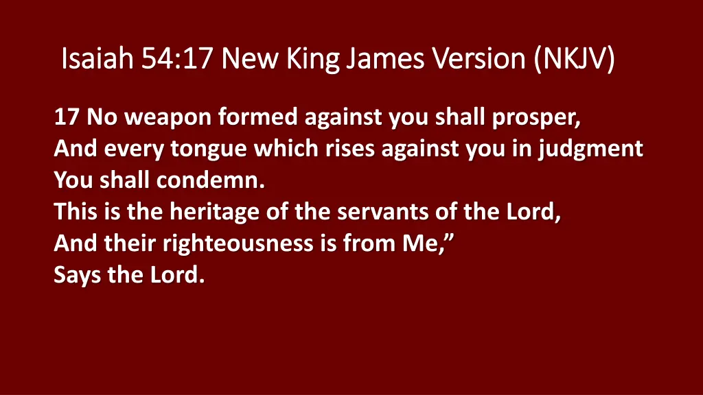isaiah 54 17 new king james version nkjv isaiah