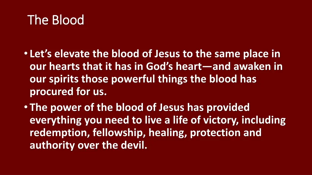 the blood the blood