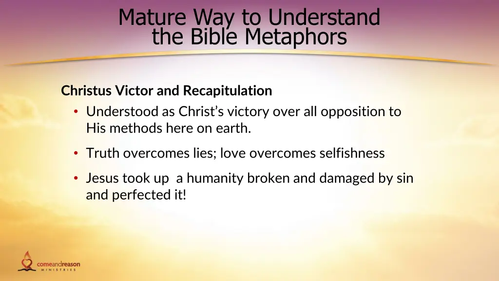 mature way to understand the bible metaphors 5
