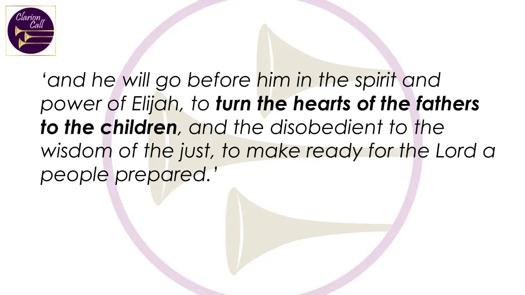 and he will go before him in the spirit and power