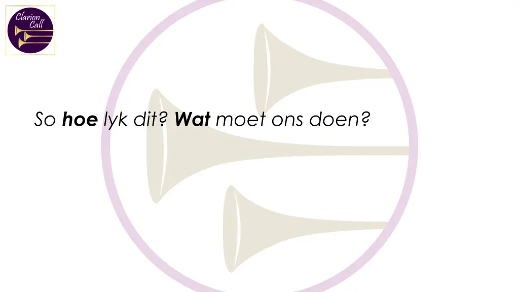 so hoe lyk dit wat moet ons doen