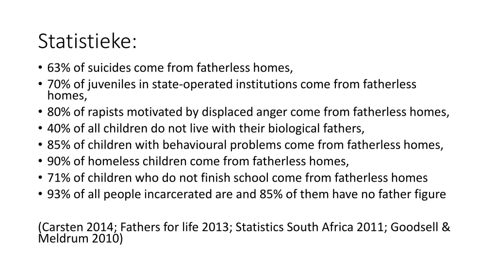 statistieke 63 of suicides come from fatherless