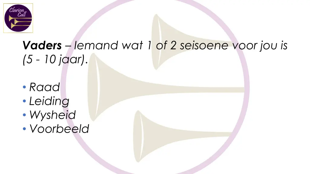 vaders iemand wat 1 of 2 seisoene voor