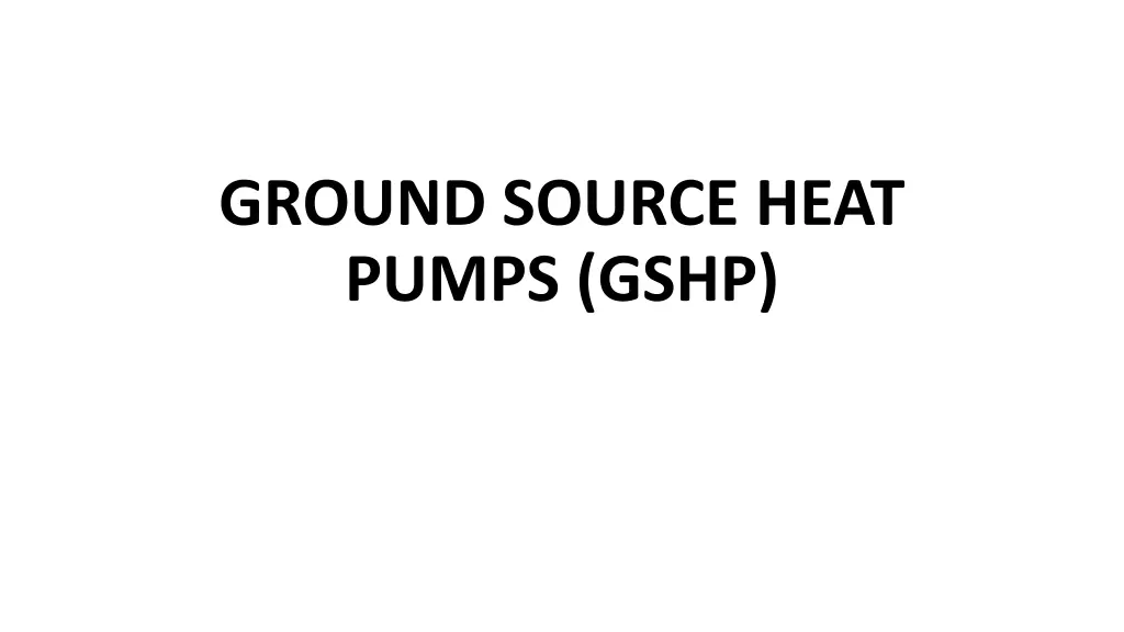 ground source heat pumps gshp