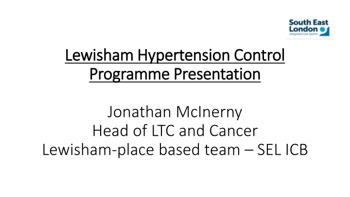 lewisham hypertension control lewisham