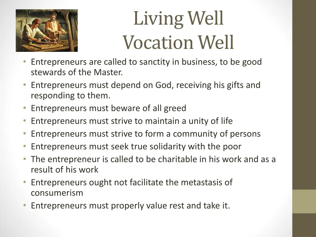living well vocation well