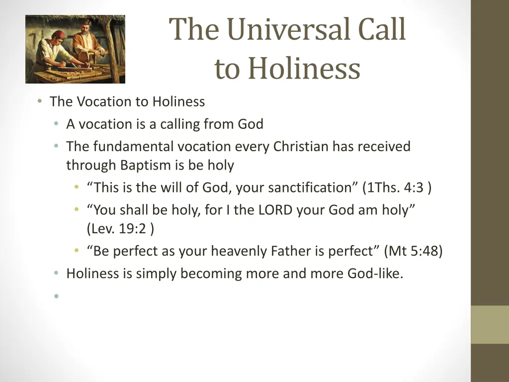 the universal call to holiness