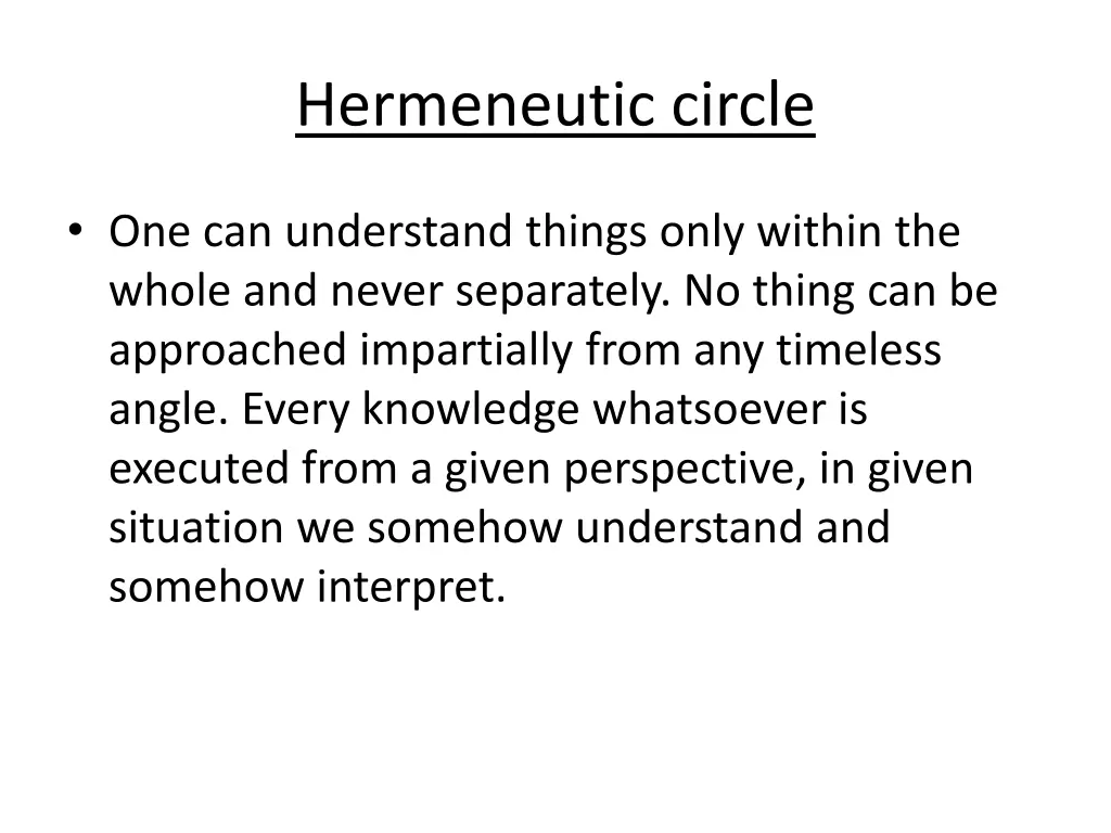 hermeneutic circle