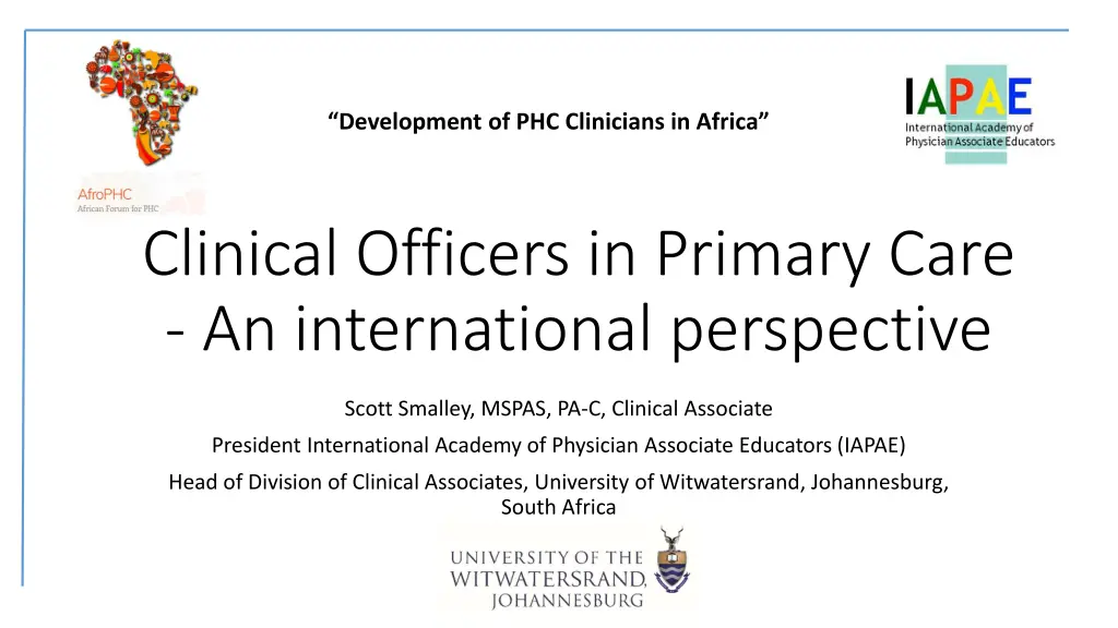 development of phc clinicians in africa 1