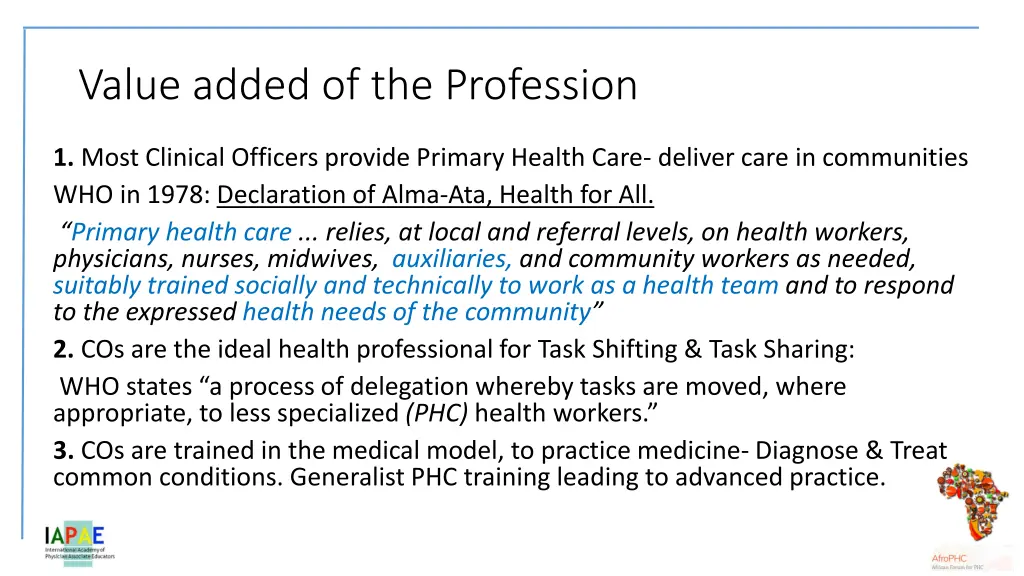 value added of the profession