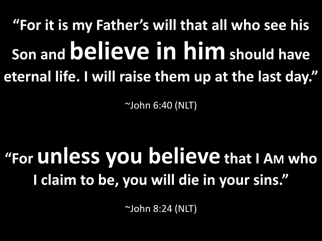 for it is my father s will that