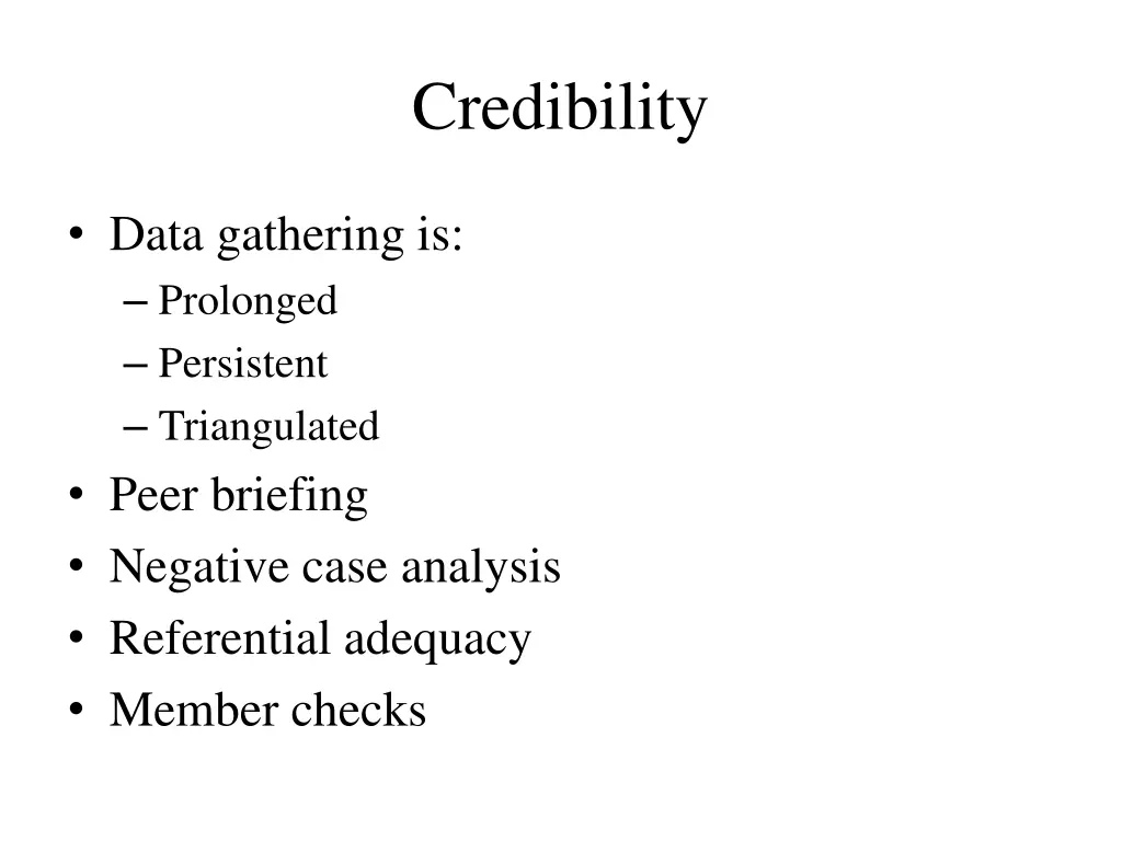 credibility