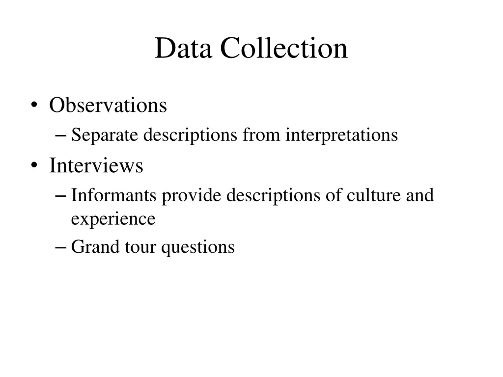data collection