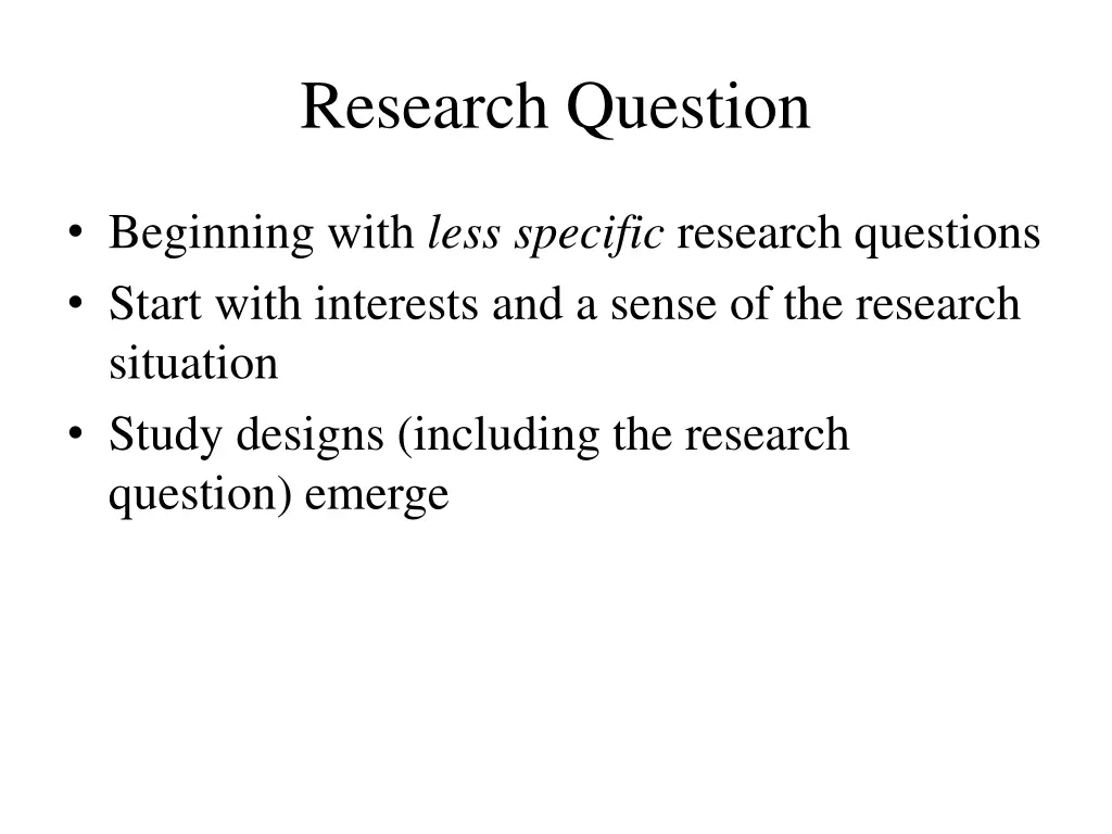 research question