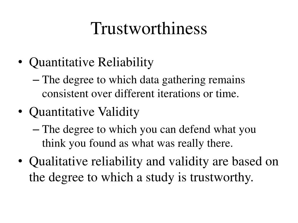 trustworthiness