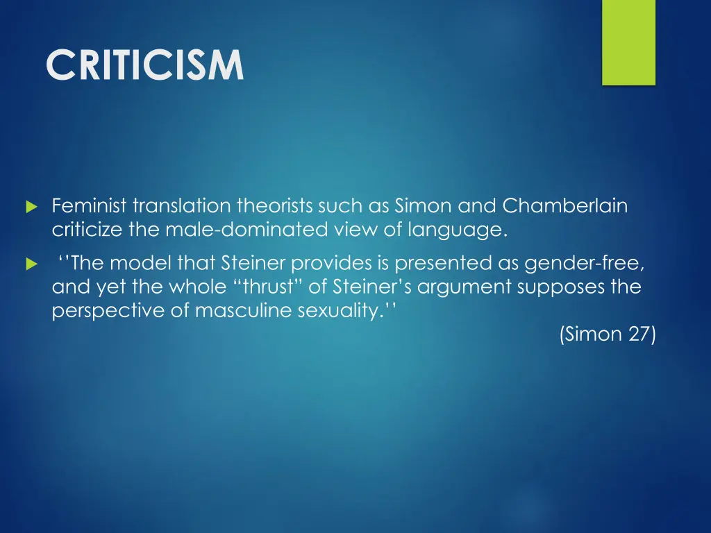 criticism
