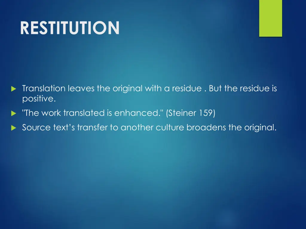 restitution