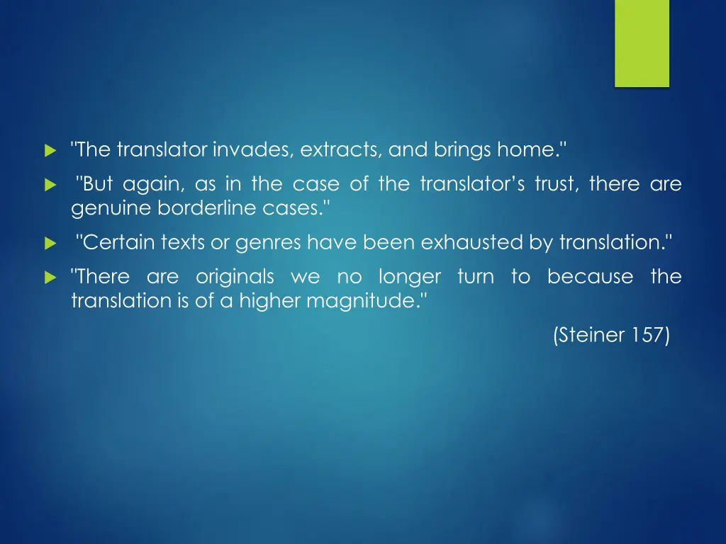 the translator invades extracts and brings home
