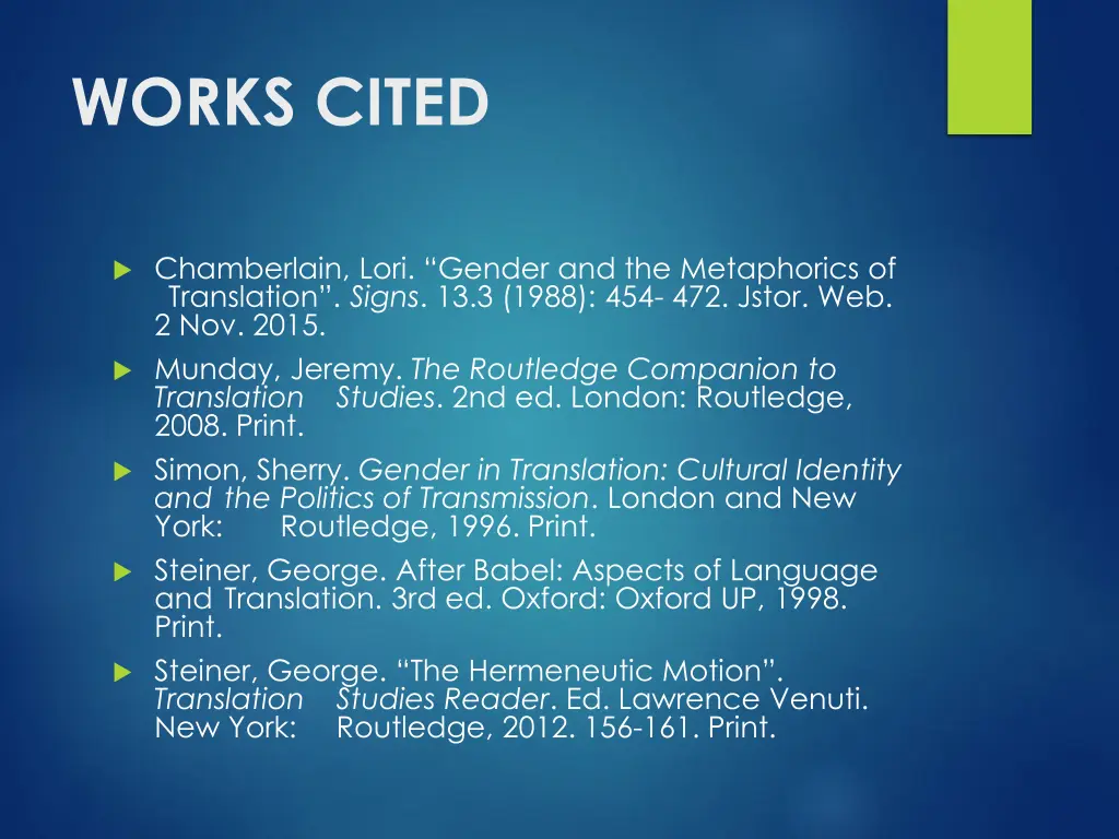 works cited
