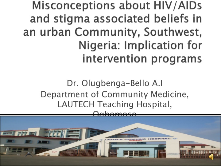 dr olugbenga bello a i department of community