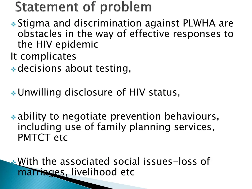 stigma and discrimination against plwha