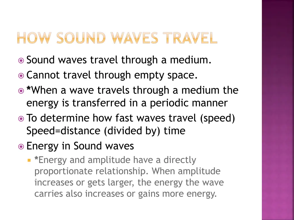 how sound waves travel