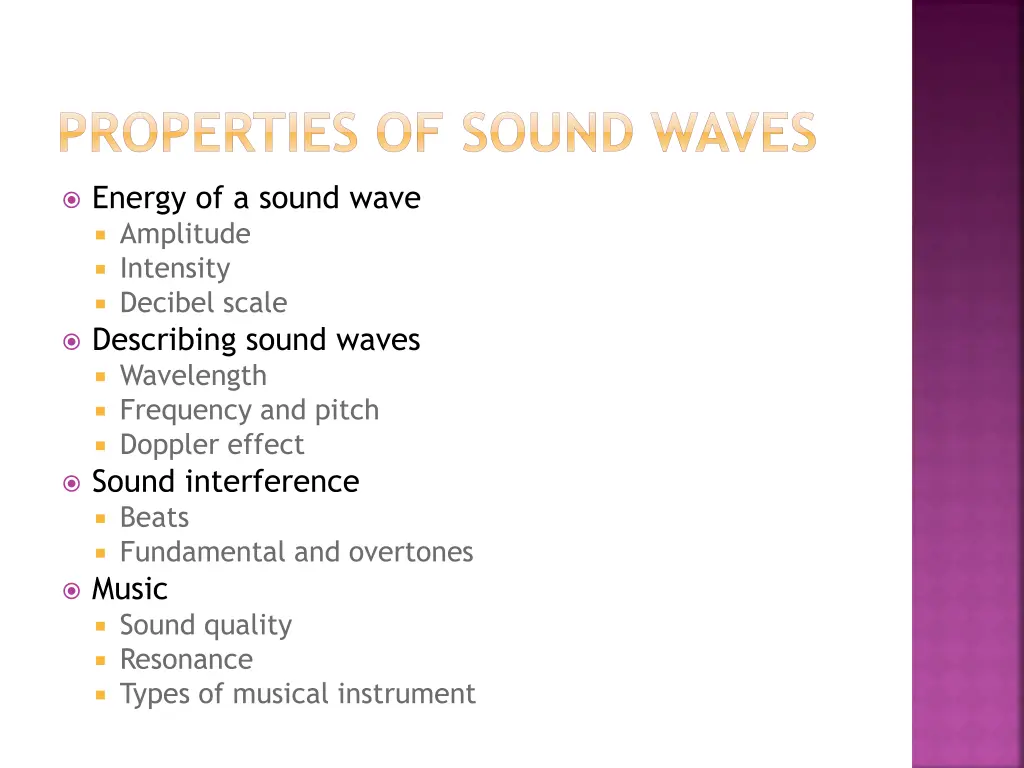 properties of sound waves