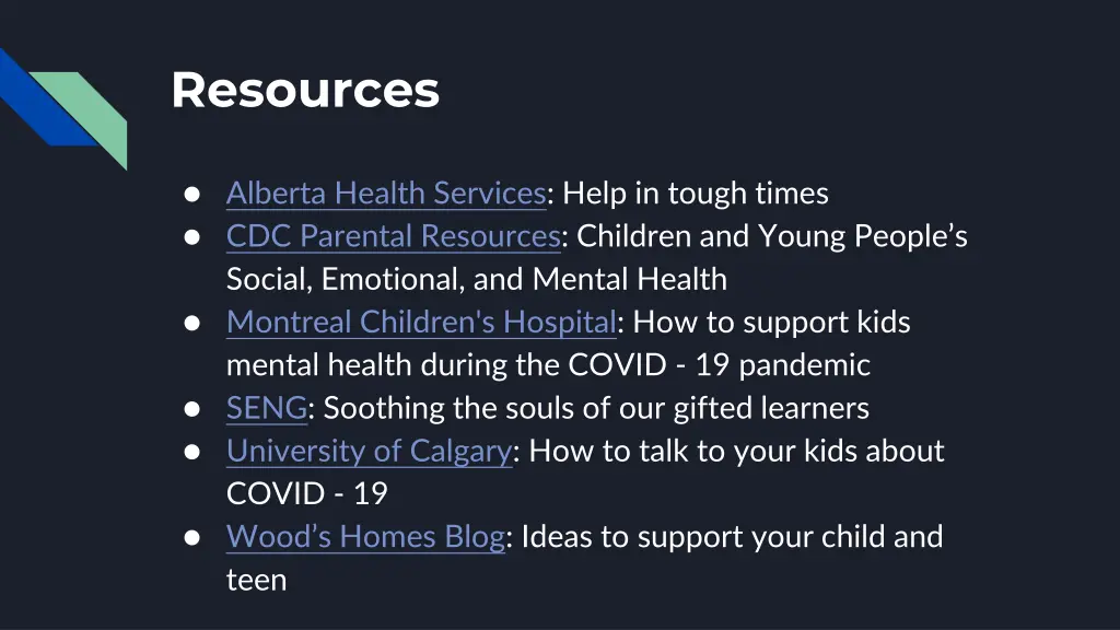 resources
