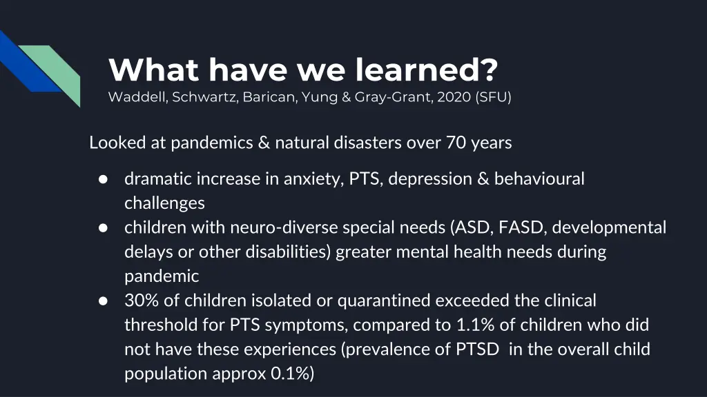 what have we learned waddell schwartz barican