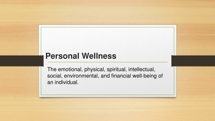 personal wellness