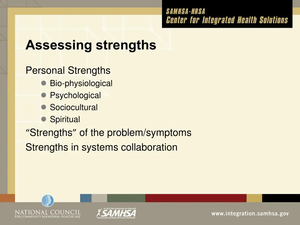 assessing strengths