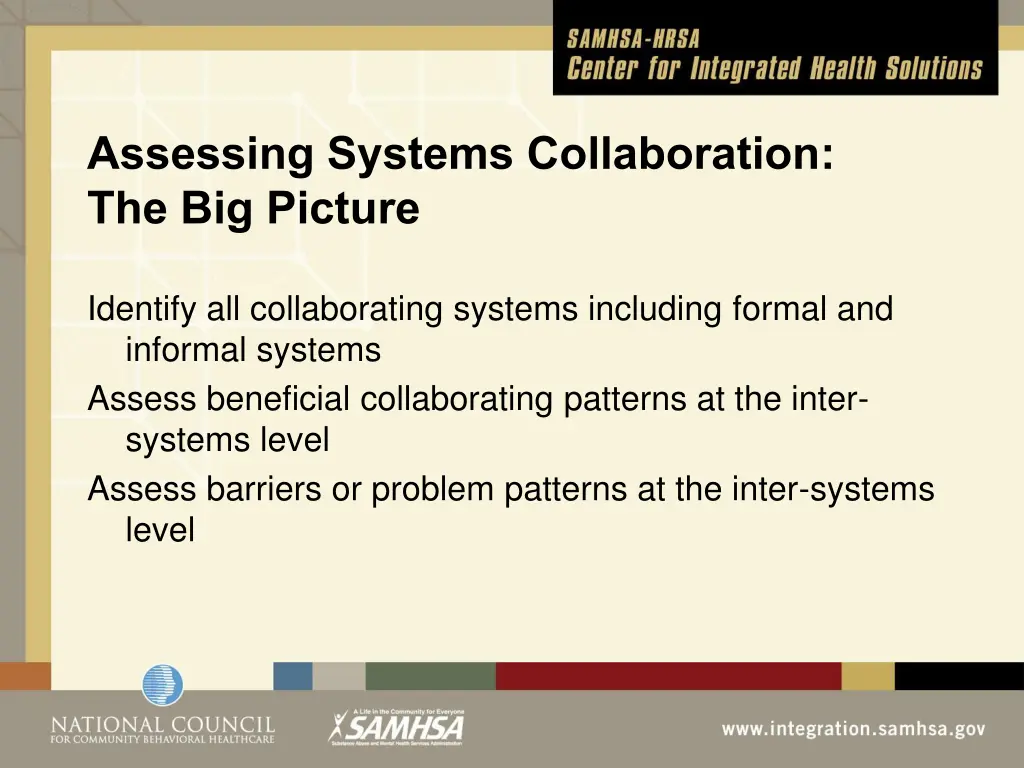 assessing systems collaboration the big picture