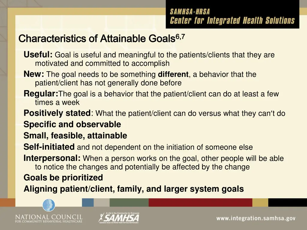 characteristics of attainable goals