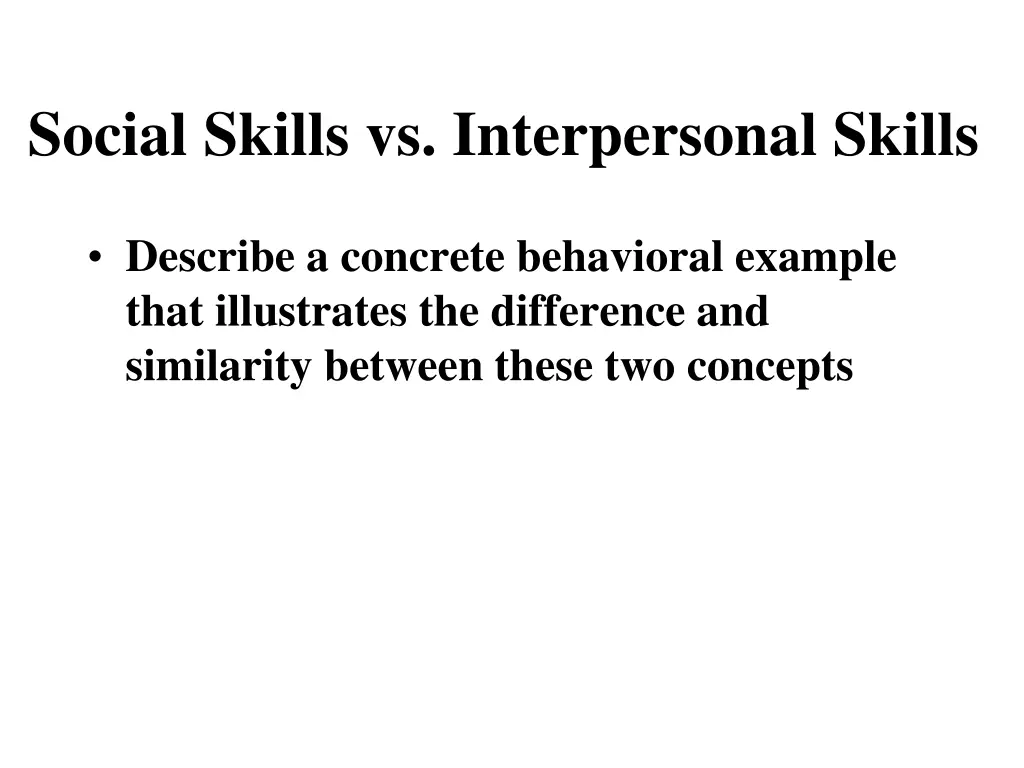 social skills vs interpersonal skills