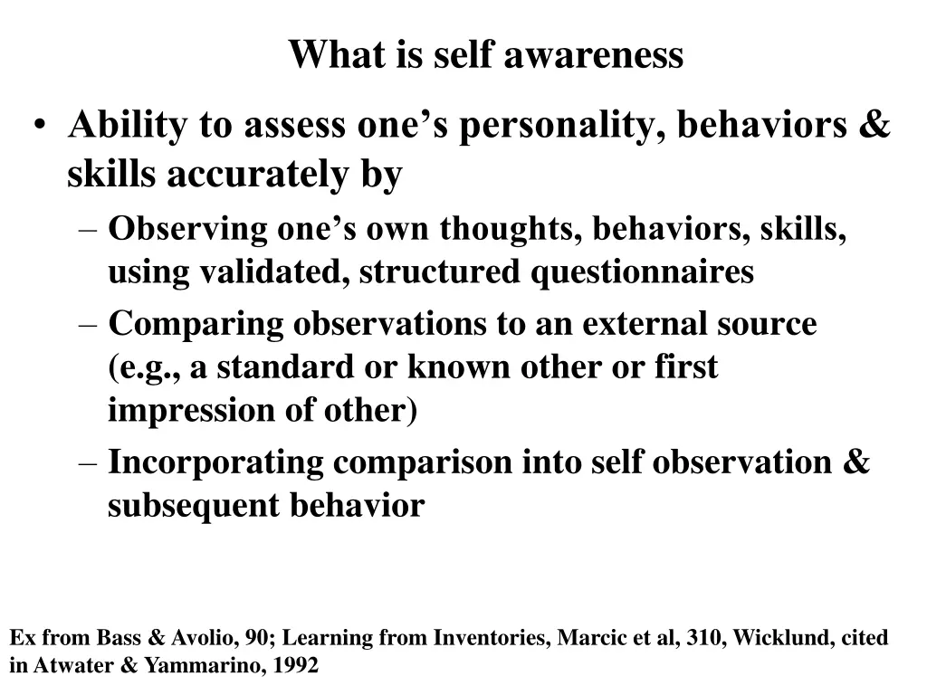 what is self awareness