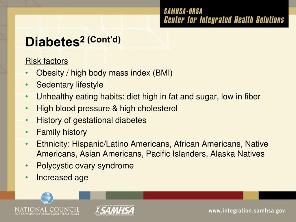 diabetes 2 cont d