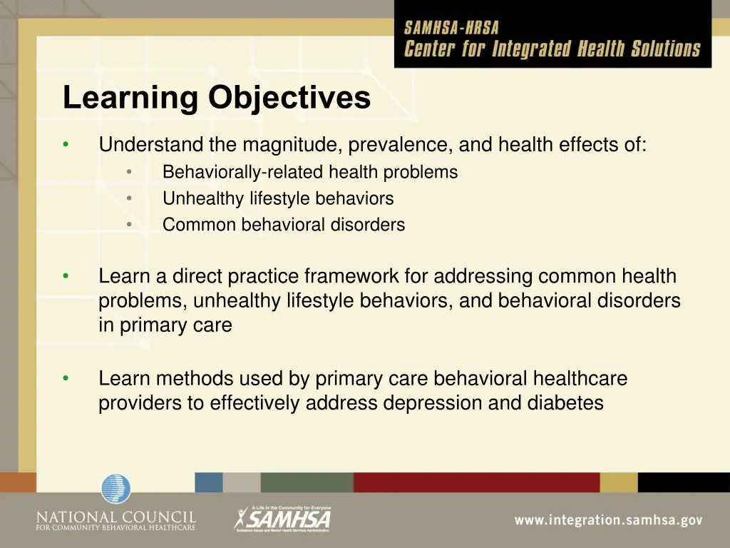learning objectives