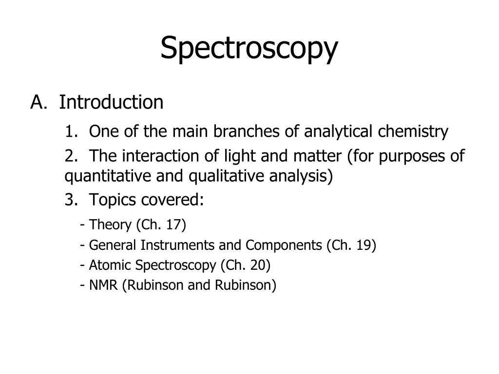 spectroscopy