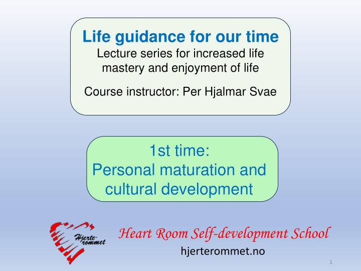 life guidance for our time lecture series