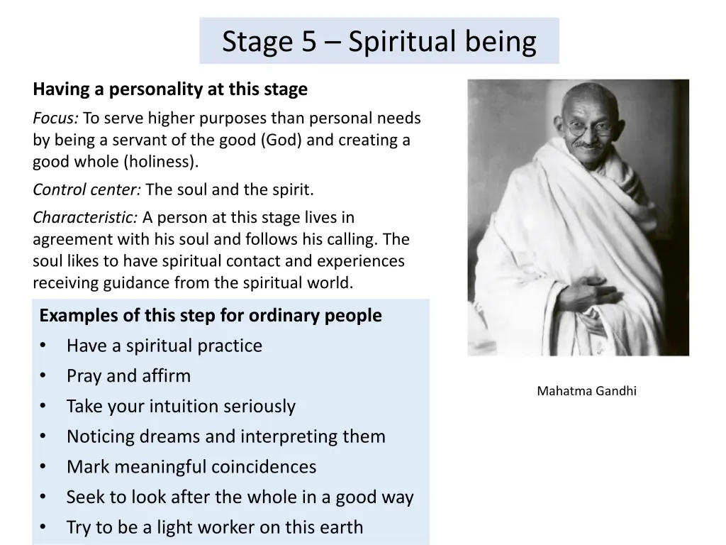 stage 5 spiritual being