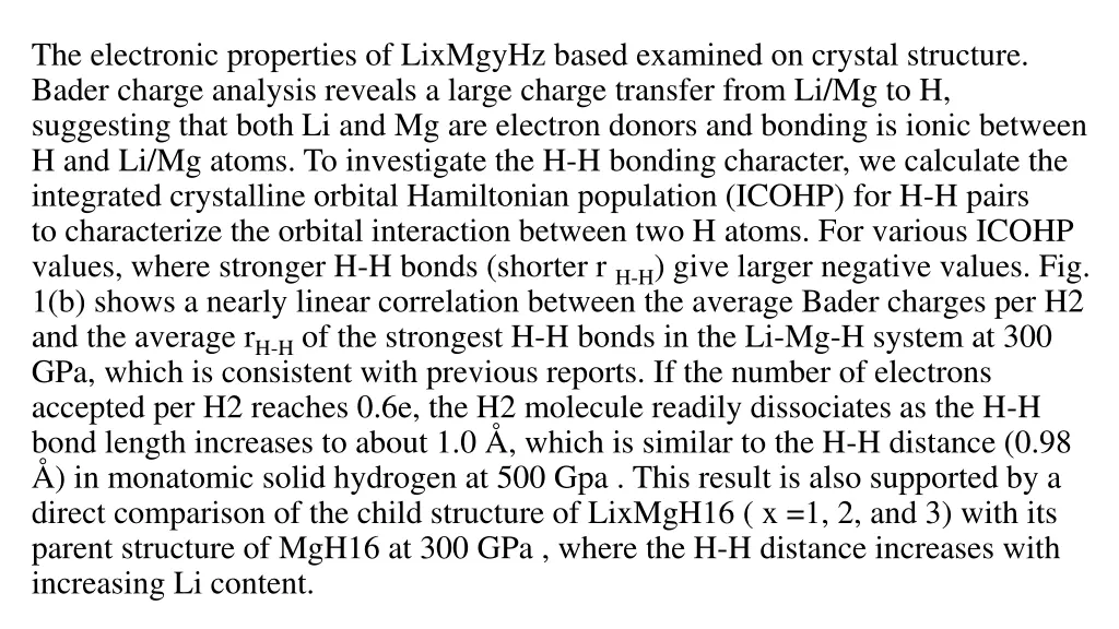 the electronic properties of lixmgyhz based