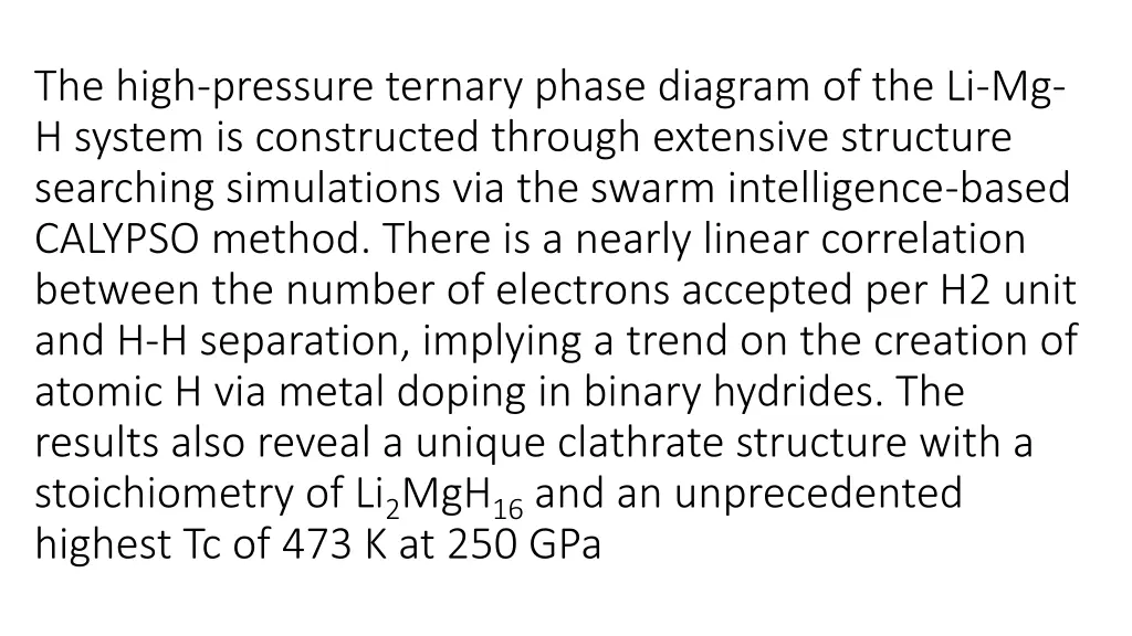 the high pressure ternary phase diagram